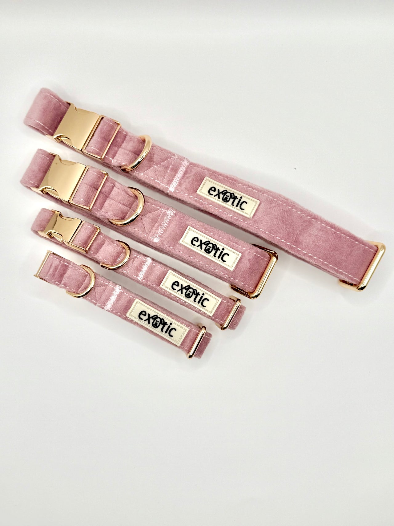 Old Rose Velvet - Dog Collar