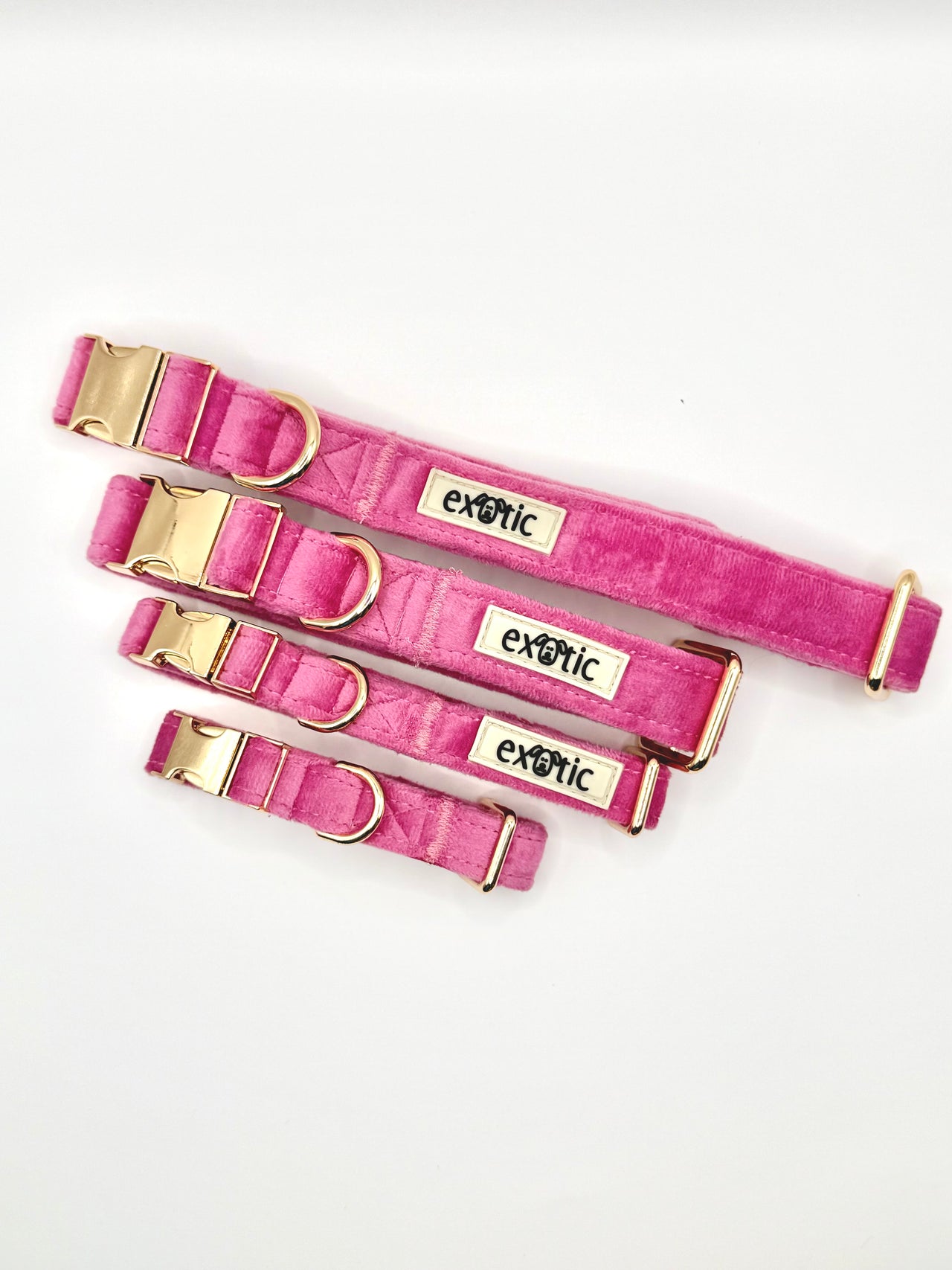 Fuschia Velvet - Dog Collar