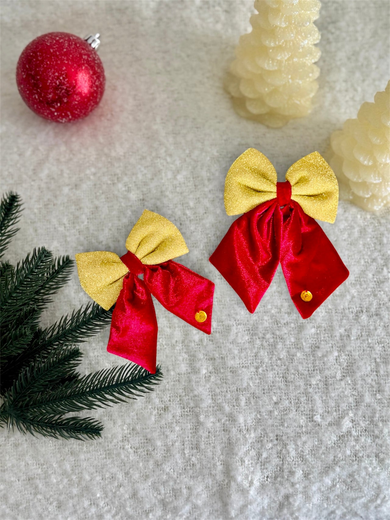 Golden Noel Sailor Bow for Collar